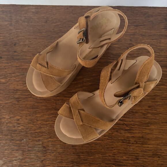 NWOT Kork-Ease  Suede Elysse Platform Sandals Size 6 - Picture 3 of 7